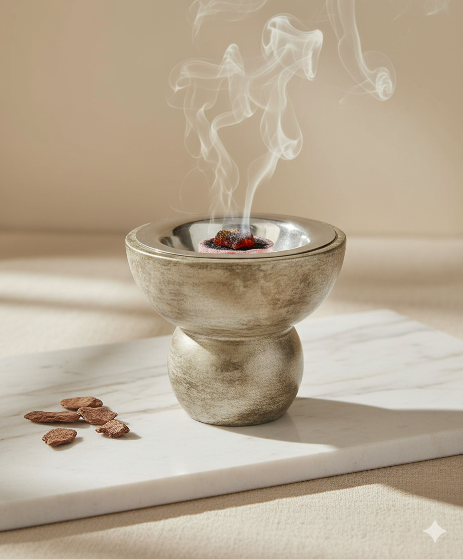 Vintage Bakhoor Burner | Qamar German Silver Incense Stand – Al