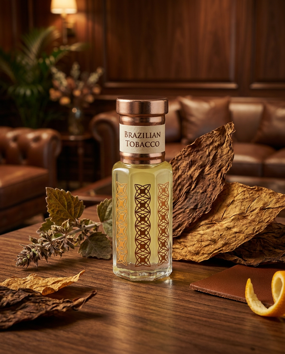Brazilian Tobacco Attar | Bold Sweet Tobacco Woody Perfume Oil