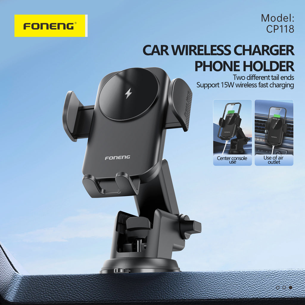 Wireless charging car phone holder