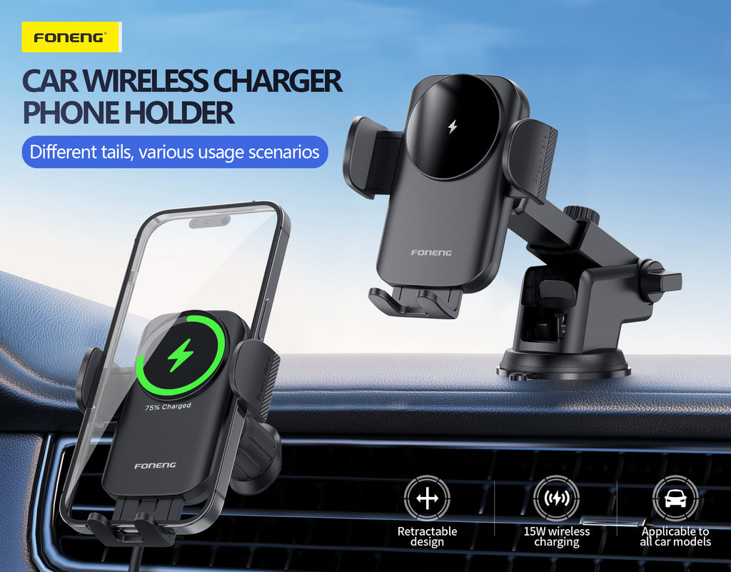 Wireless charging car phone holder