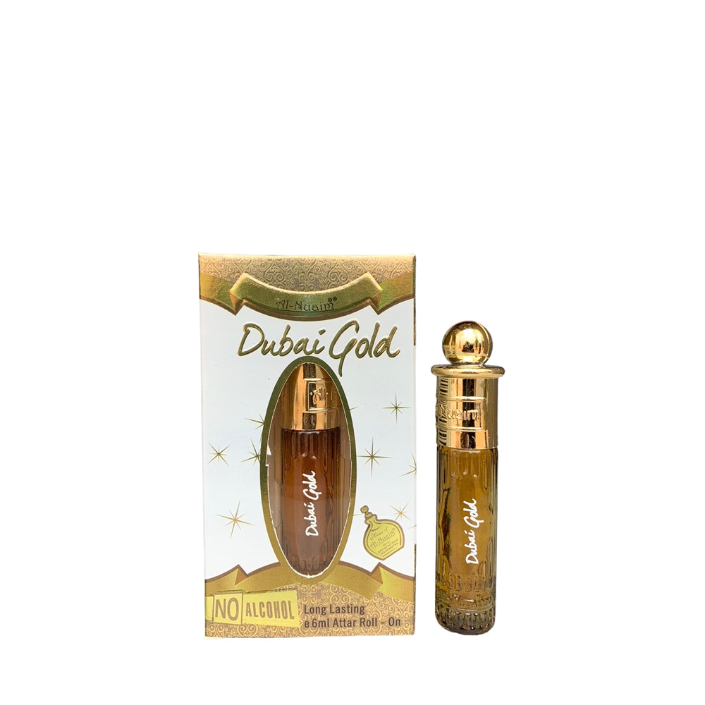 Al Nuaim Dubai Gold Attar 6ML — Alcohol Free Concentrated Perfume Oil