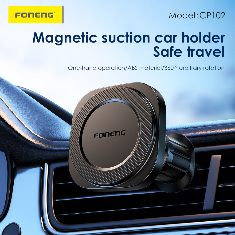 Magnetic car phone holder