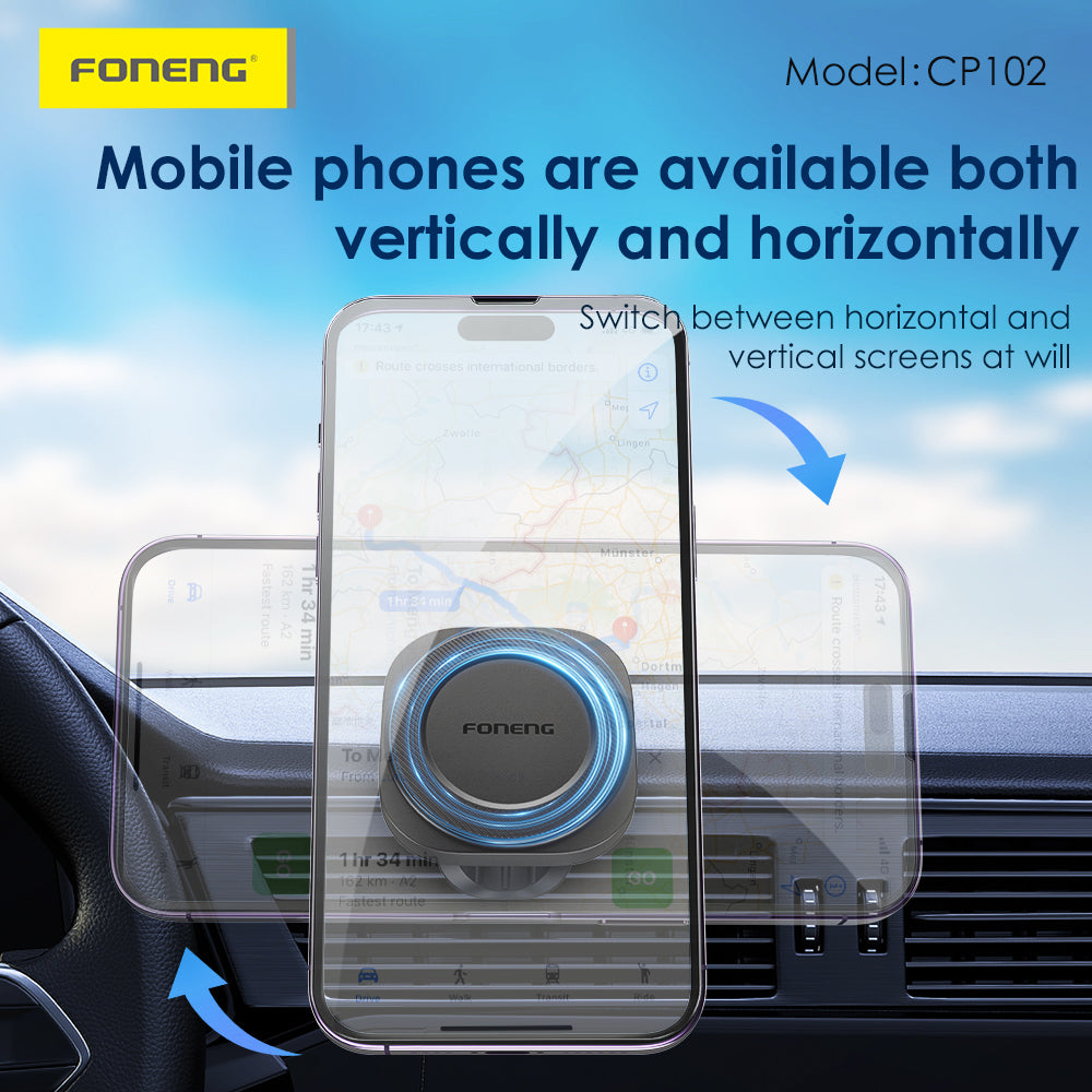 Magnetic car phone holder