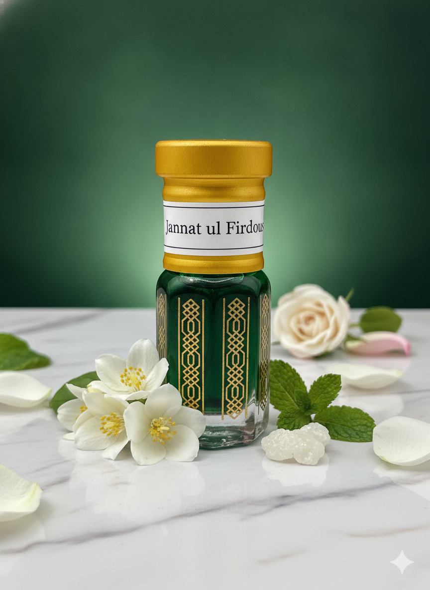 Jannat ul Firdous Attar | Kühnes, frisches, blumiges Moschus-Parfümöl