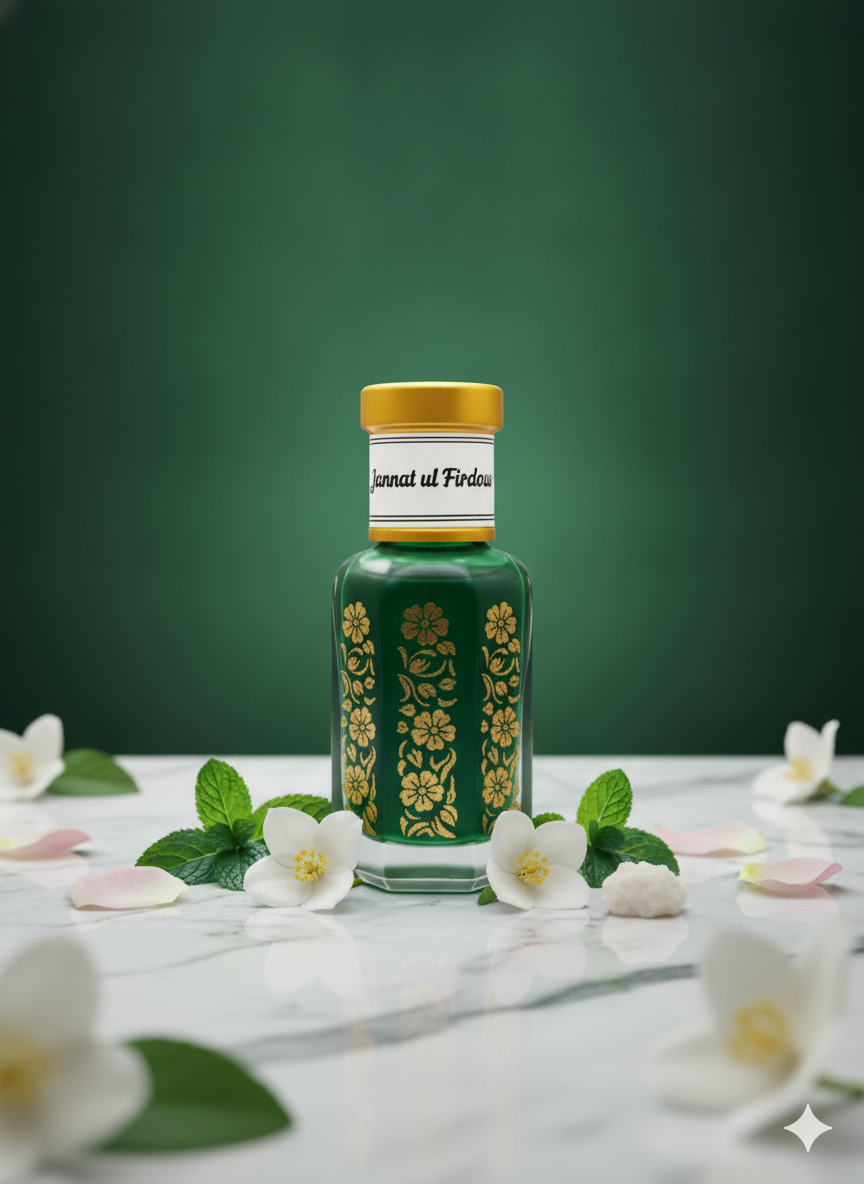 Jannat ul Firdous Attar | Kühnes, frisches, blumiges Moschus-Parfümöl