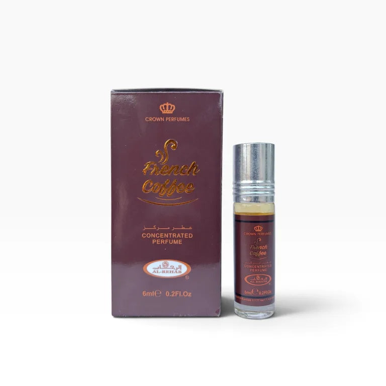 French Coffee Al Rehab 6ml oil perfume bottle