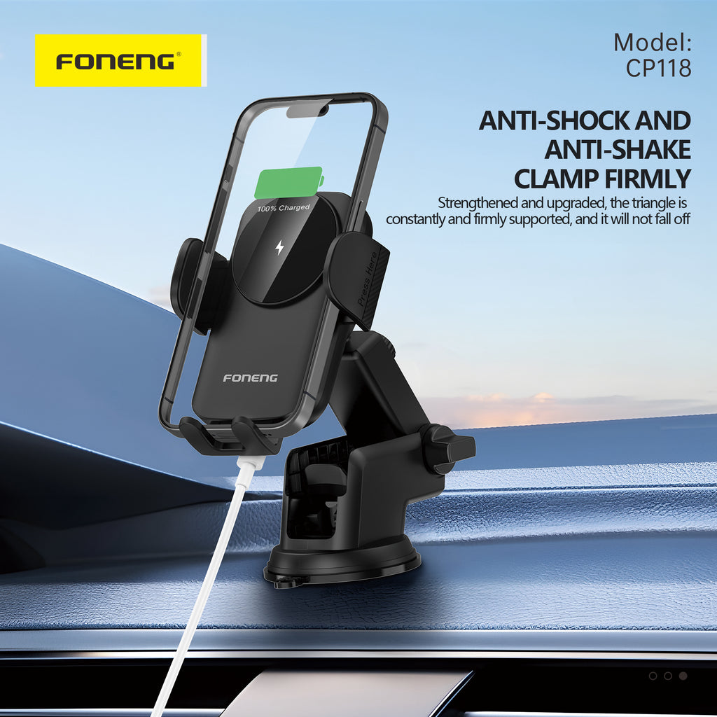 Wireless charging car phone holder