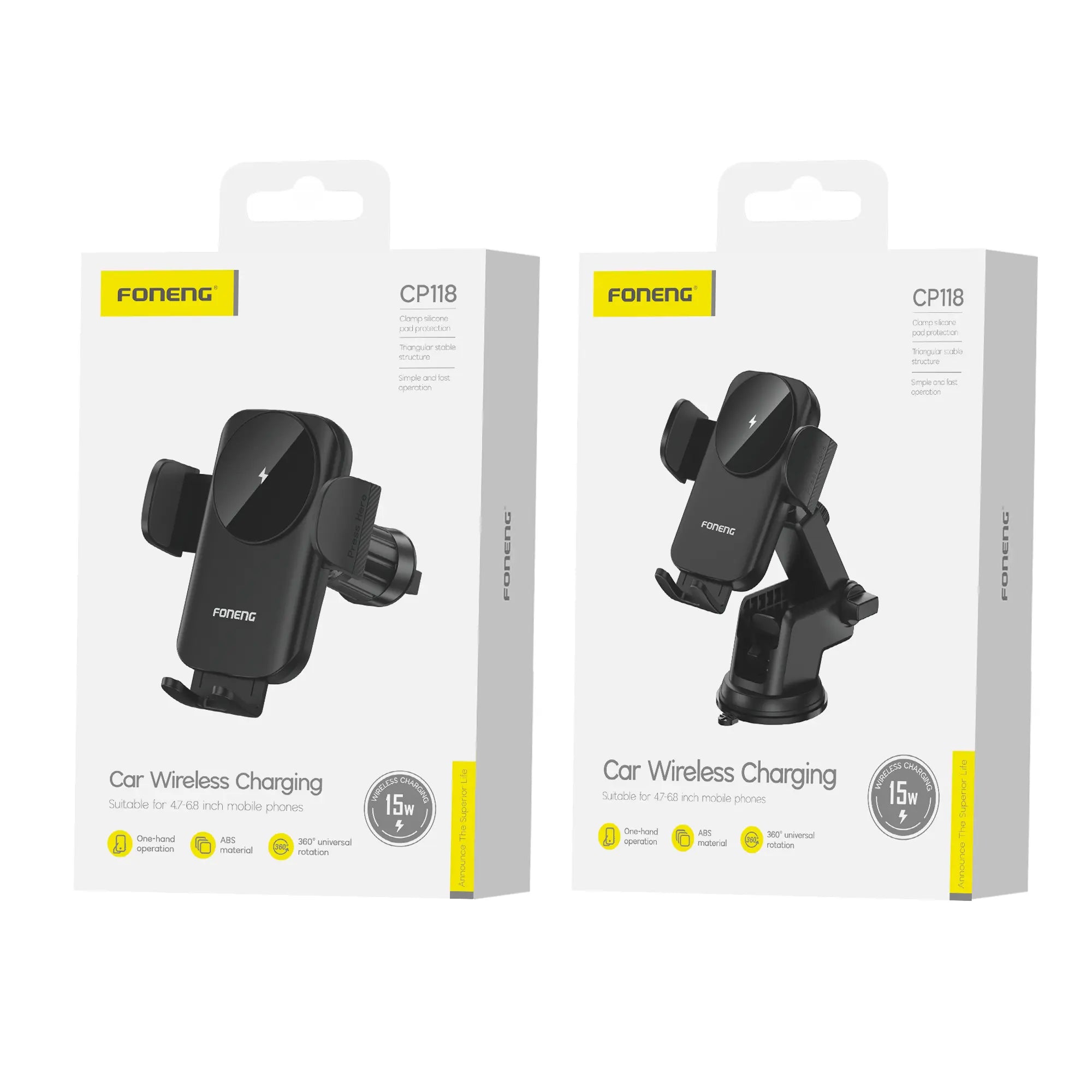 Wireless charging car phone holder