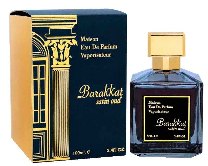 Fragrance World Barakkat Satin Oud 100ml EDP bottle