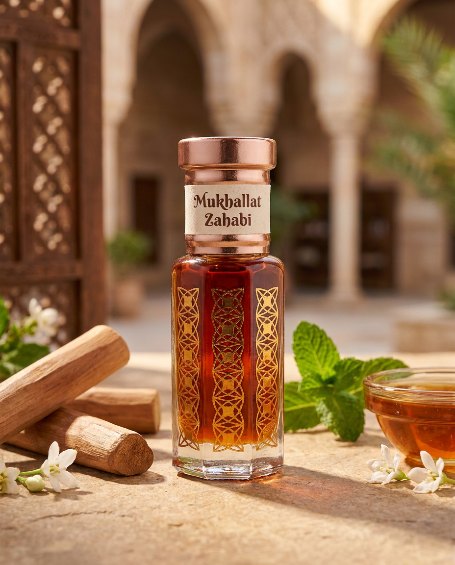 Mukhallat Zahabi Attar | Soft Floral Musk Sandalwood Perfume Oil