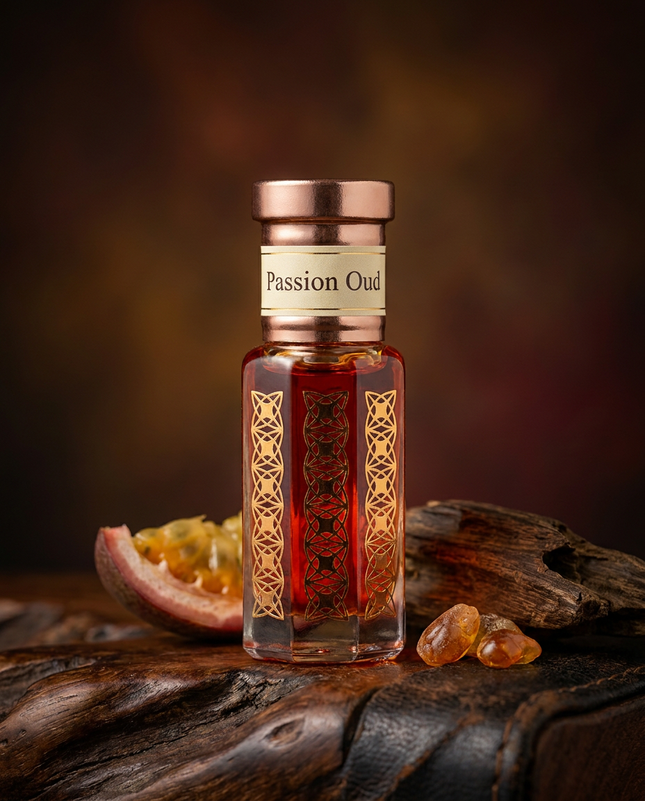 Passion Oud Attar | Tropical Fruit Oud Leather Perfume Oil