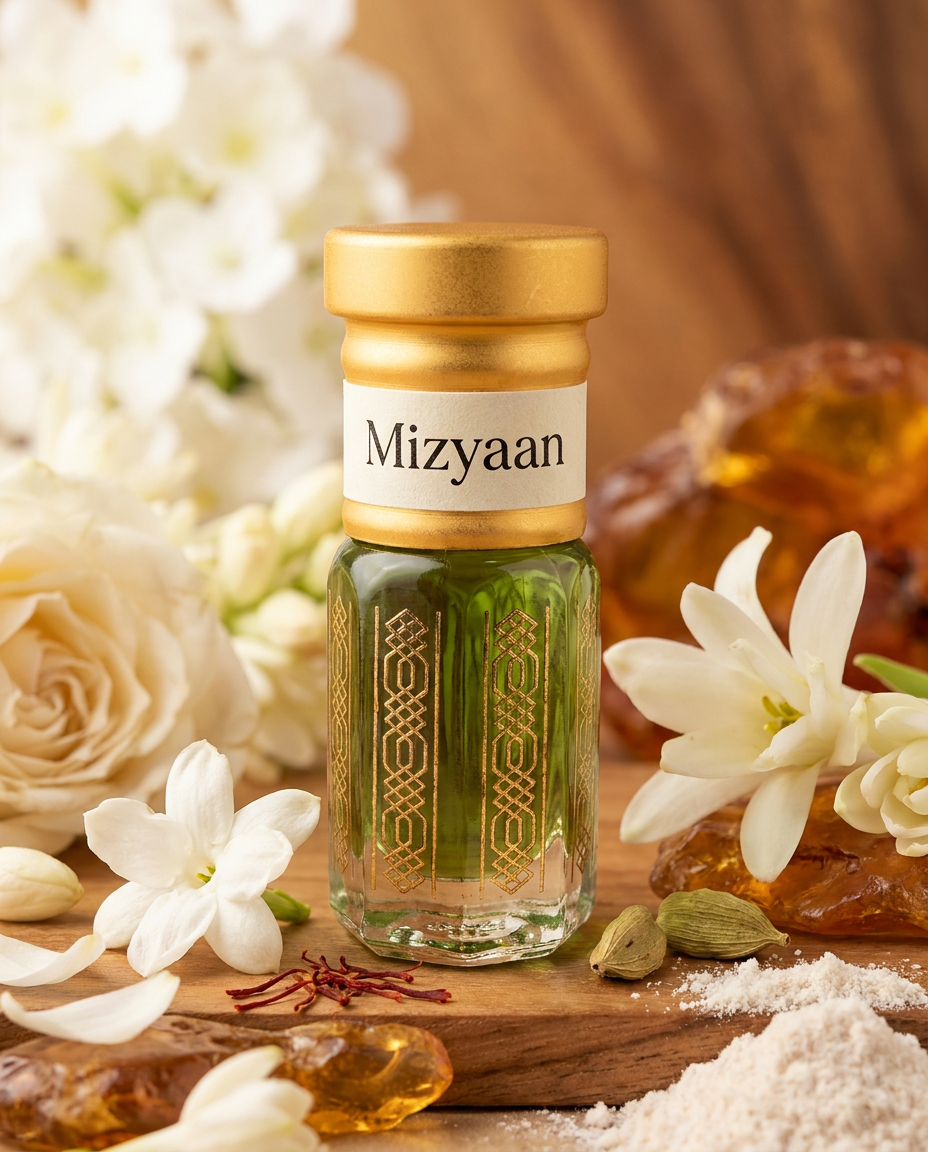 Mizyaan Attar | Lebhaftes blumig-würziges holziges Unisex-Parfümöl