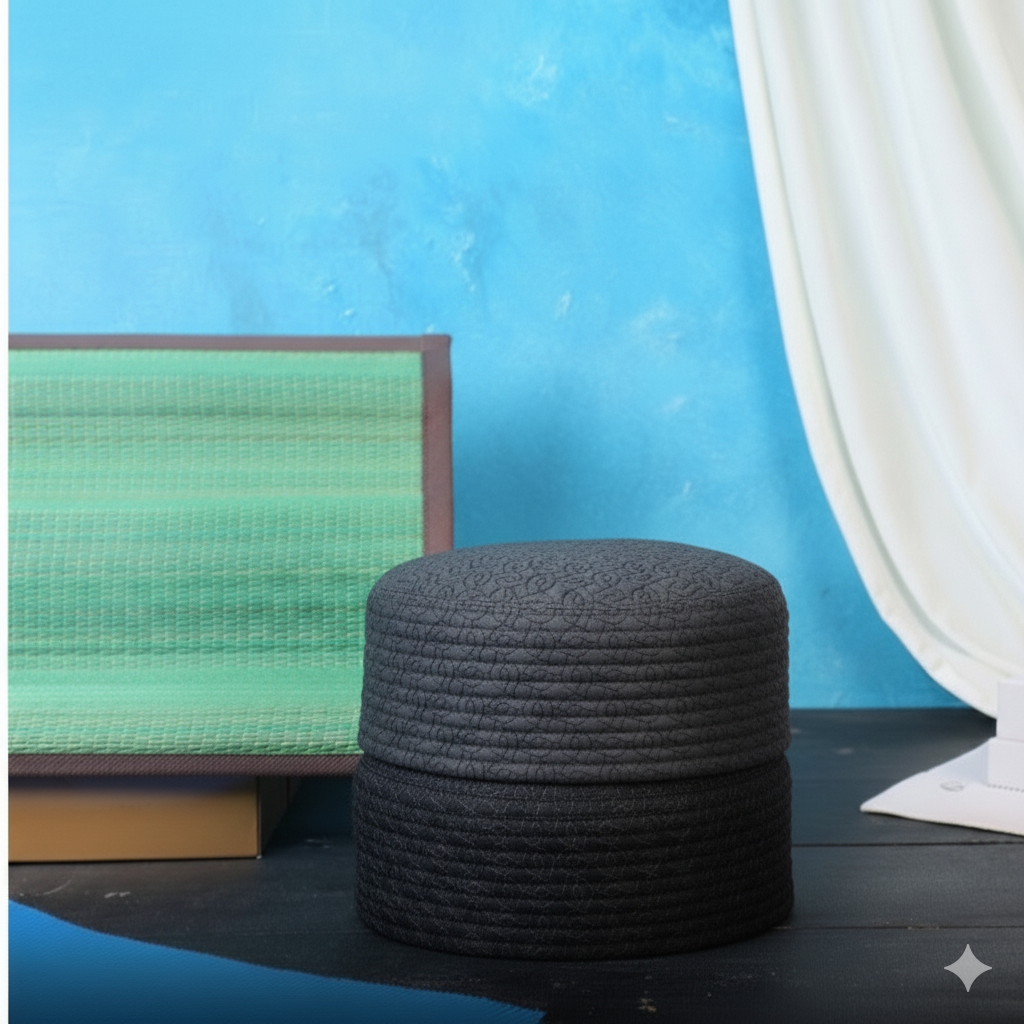 Saqafat Textured Koofi Topi – Premium Prayer Topi