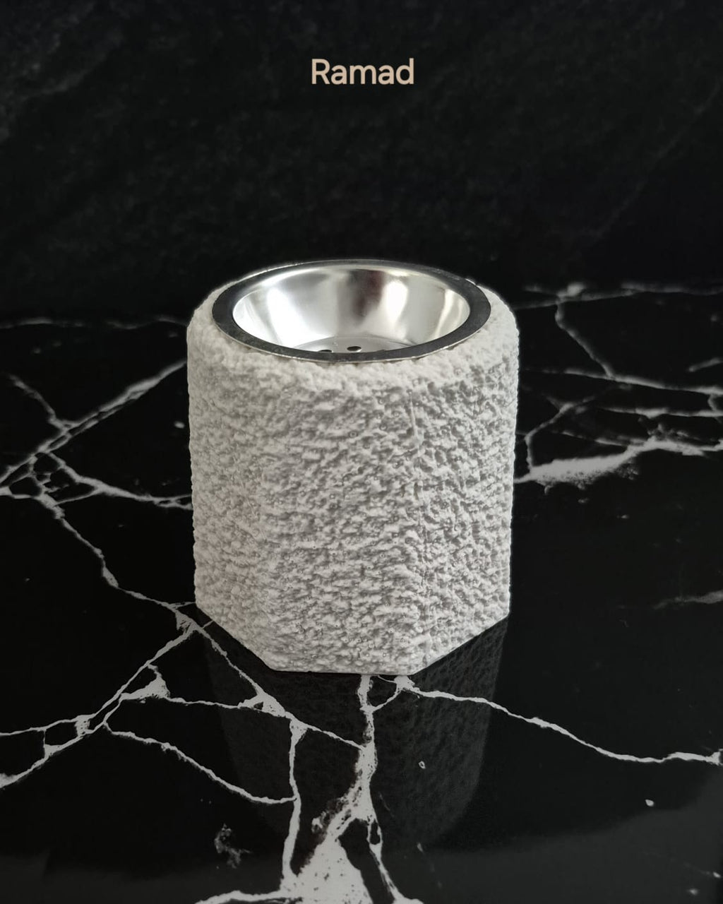 Bakhoor burner Ramad stone texture finish handmade detail