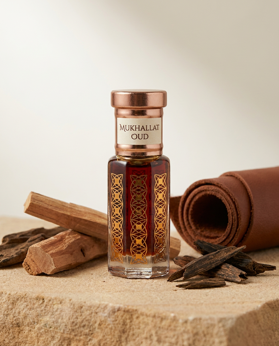 Mukhallat Oud | Woody Oud Leather Perfume Oil