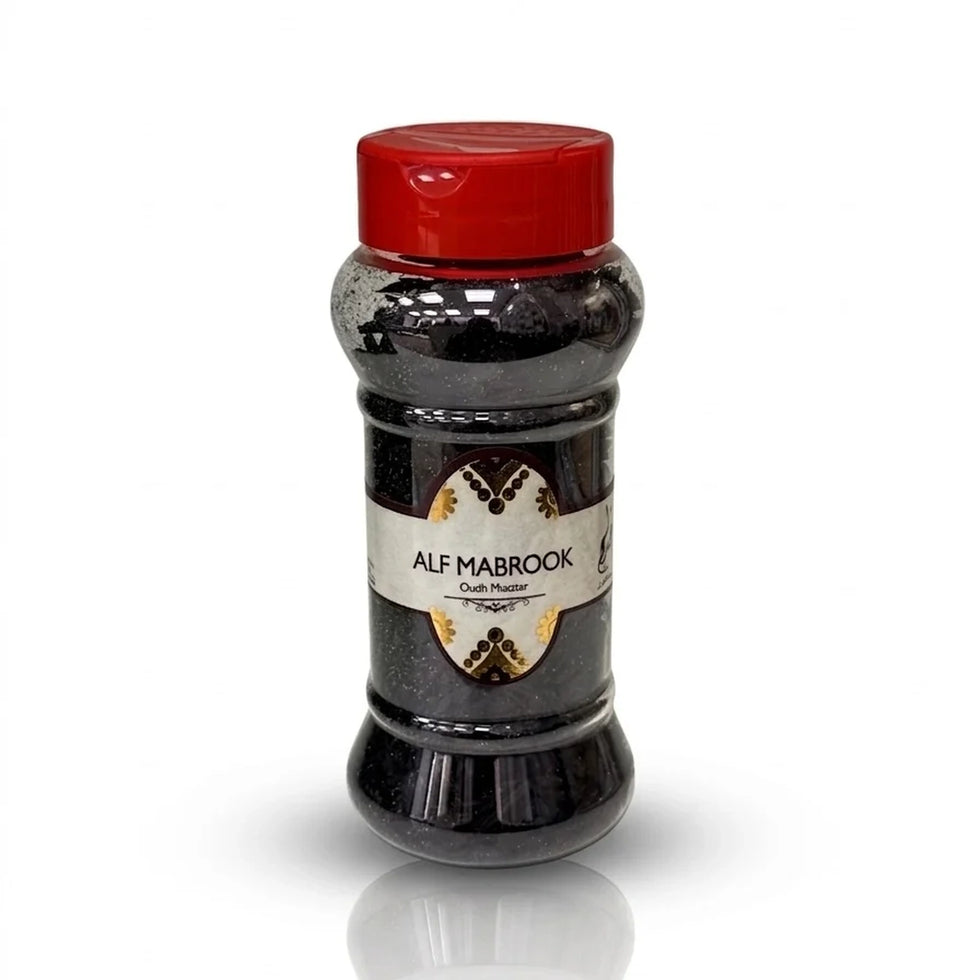 Khadlaj Alf Mabrook Oudh Muattar Bakhoor 42g bottle