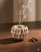 Rose gold bakhoor burner Almás geometric hollow diamond incense stand