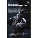 BezosMax Smart Fitness Watch for Android & iPhone | Bluetooth Call, AI Assistant, Health Tracker – Black & Blue