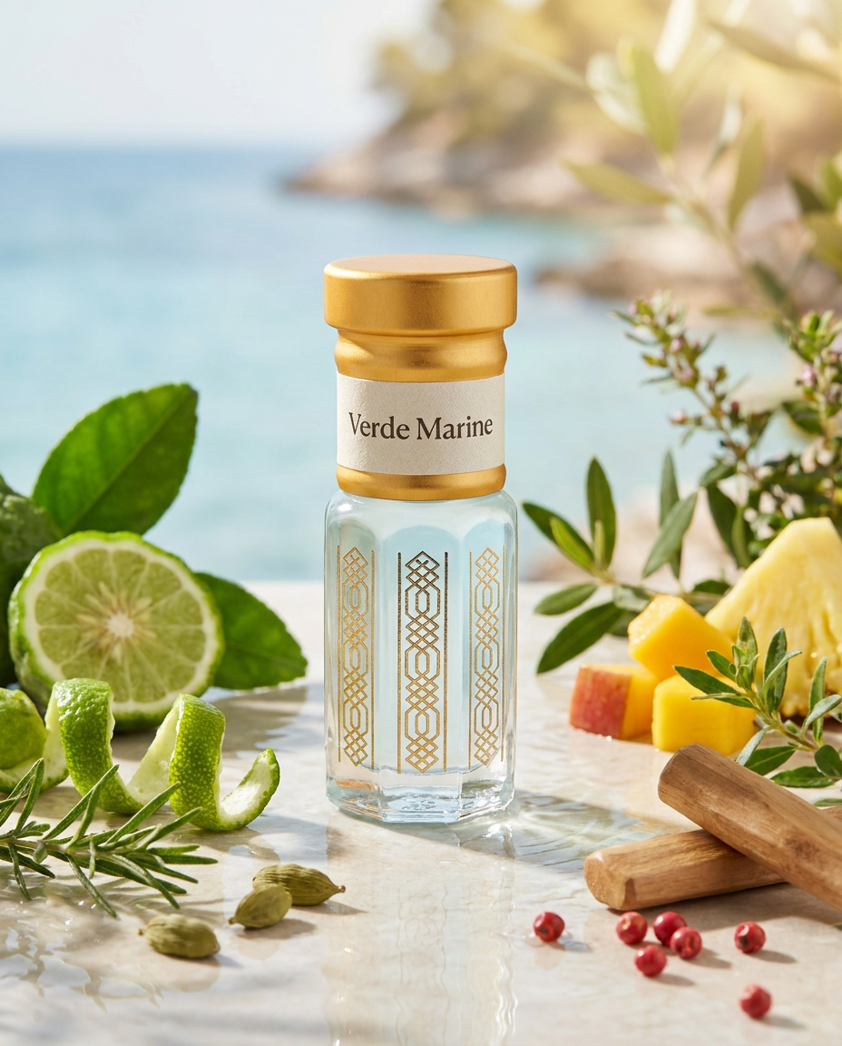 Verde Marine Attar | Fresh Aquatic Green Perfume Oil