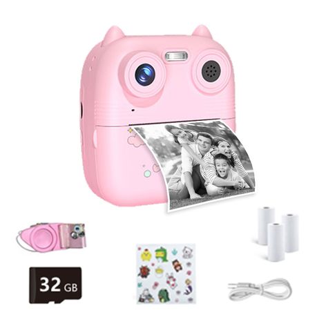 BezosMax Instant Printing Kids Camera – With 3 Rolls of Printing Paper