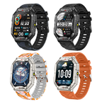 BezosMax Smart Fitness Watch for Android & iPhone | Bluetooth Call, AI Assistant, Health Tracker – Black & Blue