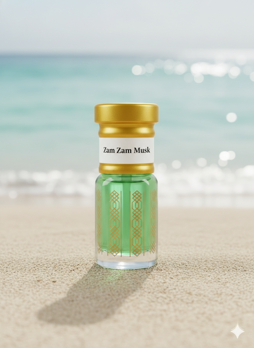 Zam Zam Musk Attar — Fresh Aquatic Tropical Musk Perfume Oil
