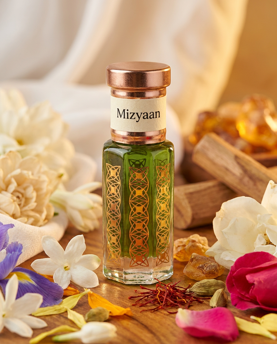 Mizyaan Attar | Lebhaftes blumig-würziges holziges Unisex-Parfümöl