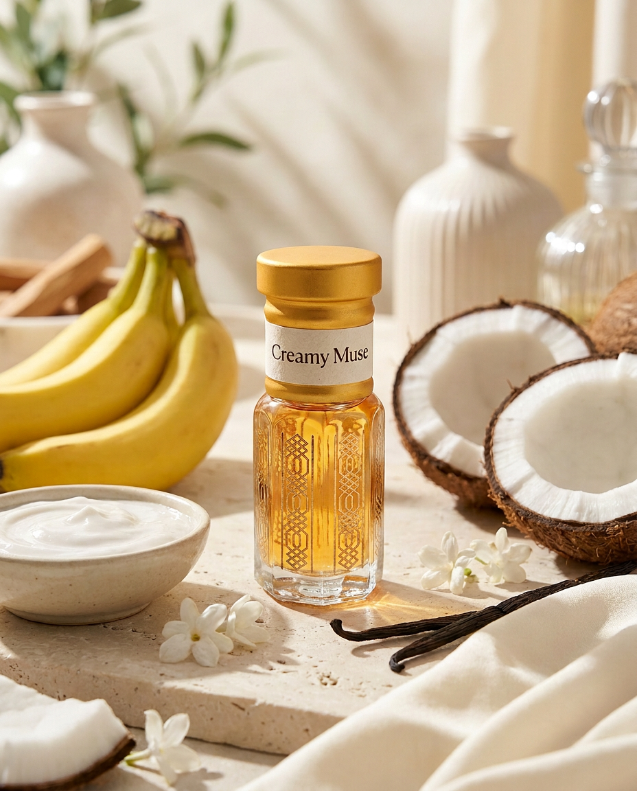 Creamy Muse Attar | Sweet Banana Coconut Perfume Oil