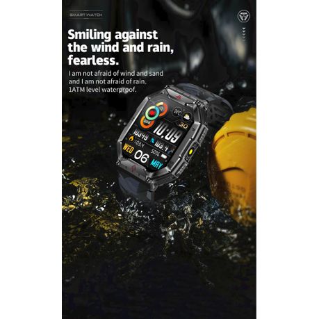 BezosMax Smart Fitness Watch for Android & iPhone | Bluetooth Call, AI Assistant, Health Tracker – Black & Blue