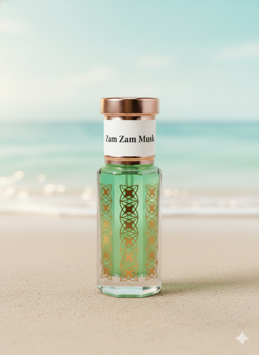 Zam Zam Musk Attar — Fresh Aquatic Tropical Musk Perfume Oil