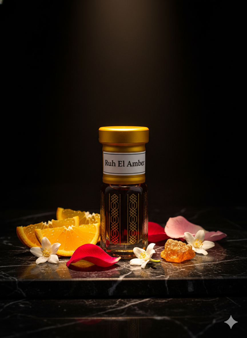 Ruh El Amber attar sweet powdery amber musk perfume oil