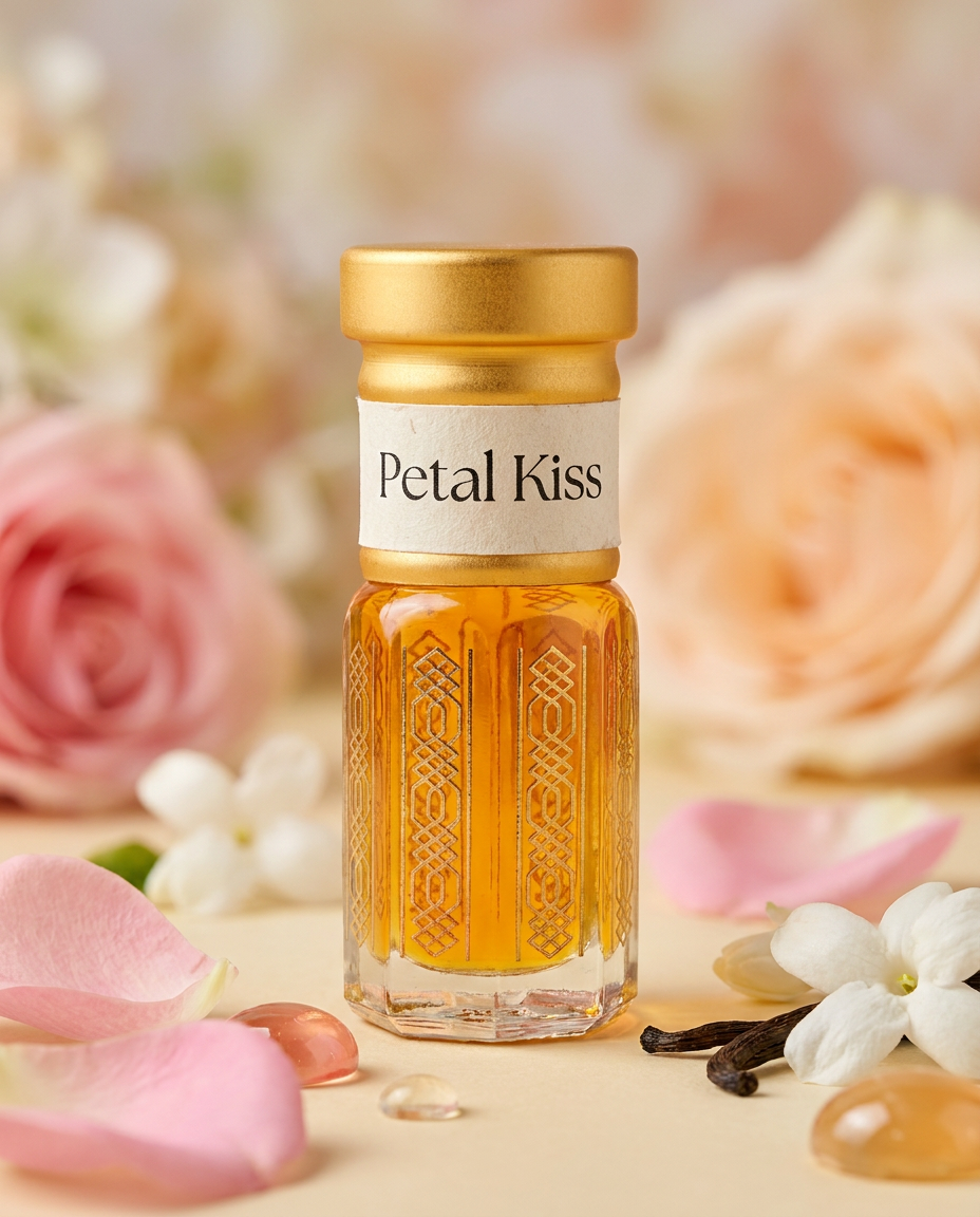 Petal Kiss Attar | Soft Floral Gourmand Musk Perfume Oil