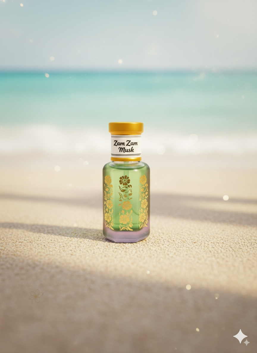 Zam Zam Musk Attar — Fresh Aquatic Tropical Musk Perfume Oil