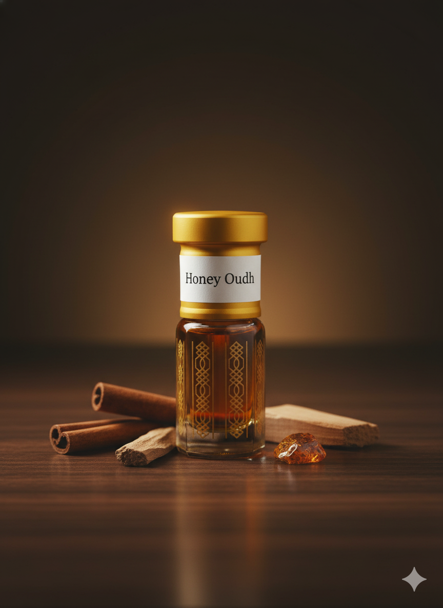 Attar de Miel y Oudh | Perfume en Aceite Cálido Especiado con Canela y Sándalo